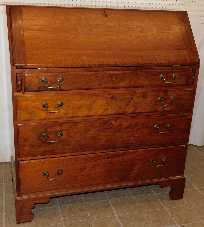 19th C Southern Walnut Chippendale Slant Front Desk (1 of 7)