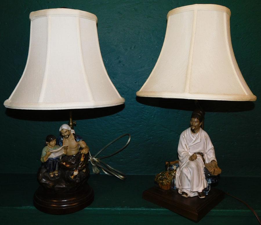 2 Oriental Figural Lamps (1 of 6)
