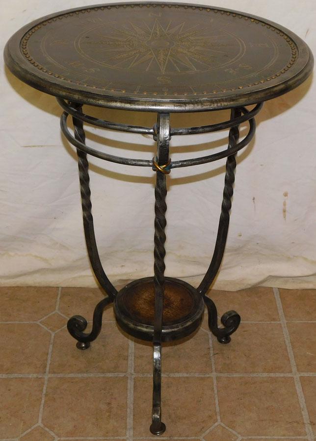 Painted Wrought Iron Sun Dial Top Stand (1 of 4)