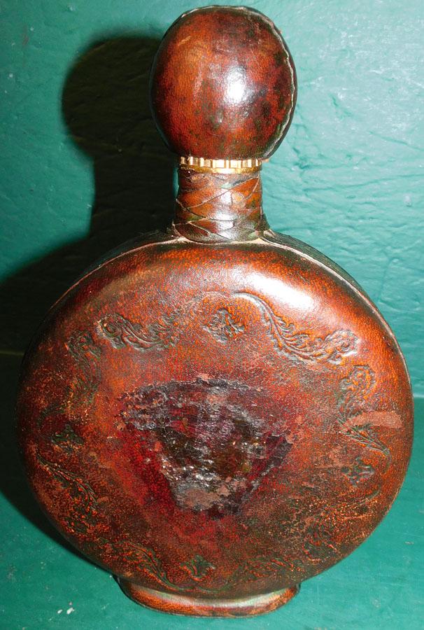 Leather Wrapped Glass Decanter (1 of 4)