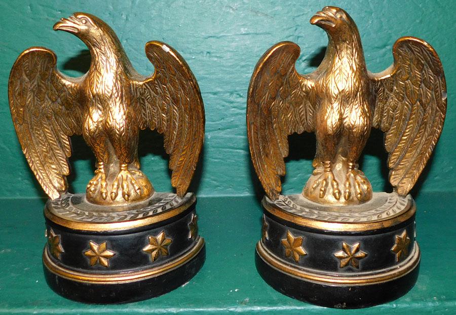 Gilt Painted Resin Eagle Bookends (1 of 3)