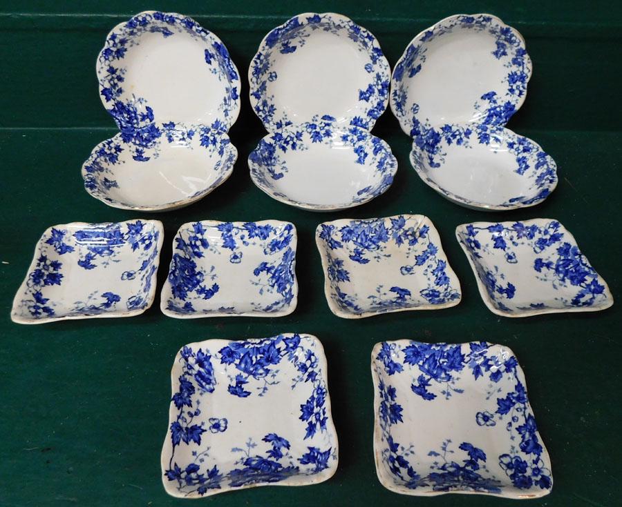12 English John Maddock & Sons Blue/White Bowls (1 of 3)
