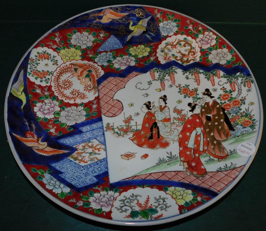 Large Polychrome Imari Charger (1 of 3)