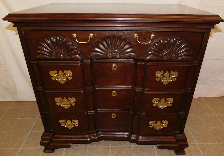 Cherry Shell Carved Block Front 4 Drawer Chest by (1 of 5)