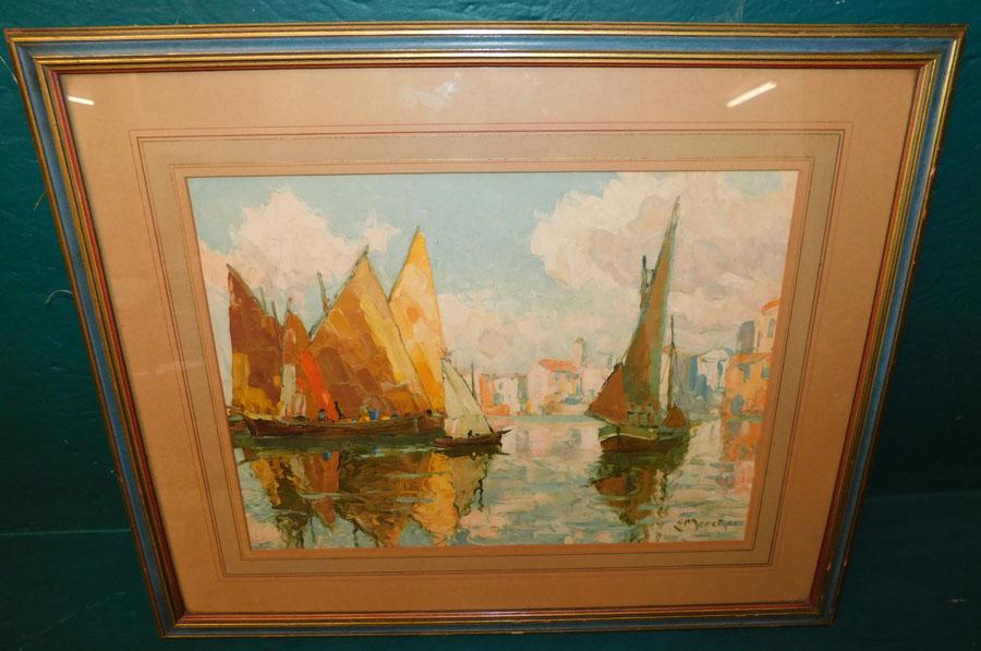 Framed Print of Sailboats (1 of 3)