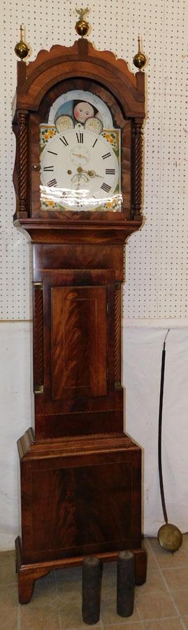 19th C Mah Grandfather Clock by J. B. Jenkins (1 of 11)