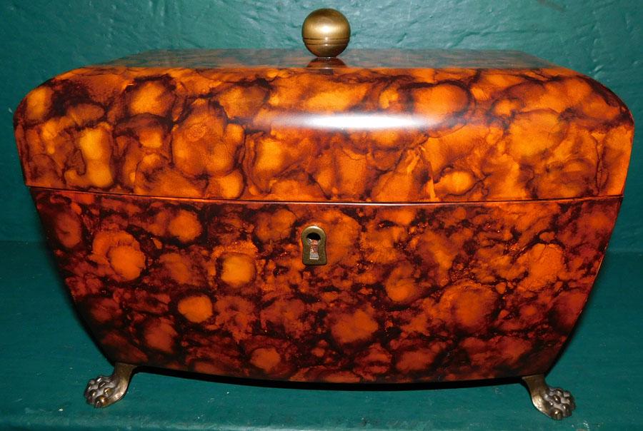 Modern Painted Tea Caddy with Claw Feet (1 of 7)