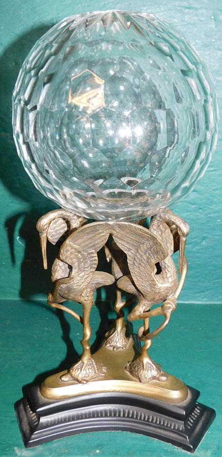 Press Cut Sphere on Brass Crane Base (1 of 5)