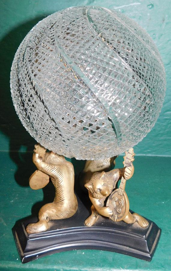 Press Cut Sphere on Brass & Marble Base (1 of 3)