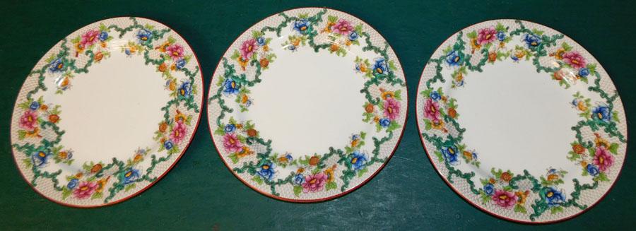 3 English Cauldon Plates (1 of 4)