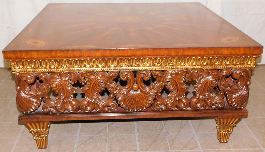 Mah Inlaid & Gilt Pnt Dec Coffee Table by Maitland (1 of 6)