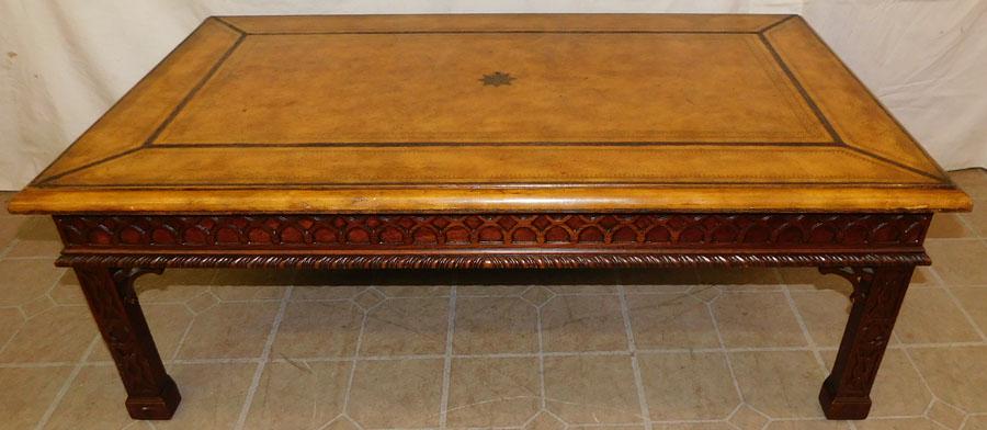 Chinese Chipp Mah Tooled LT Coffee Table by Maitland (1 of 10)