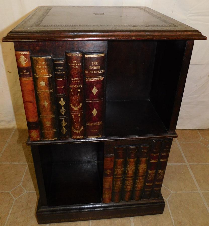 Tooled Leather Faux Book Stand by Maitland Smith (1 of 6)