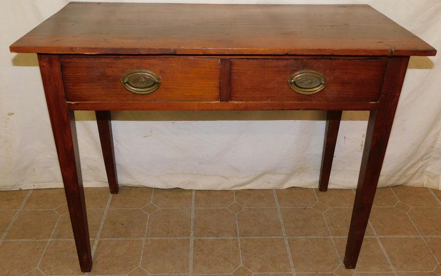 19th C 2 Drawer Walnut Table (1 of 6)