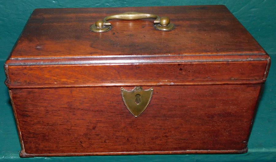 19th C Mahogany Tea Caddy (1 of 3)