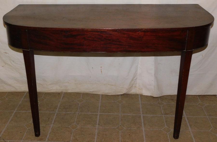 19th C Demilune Mahogany Console Table (1 of 4)