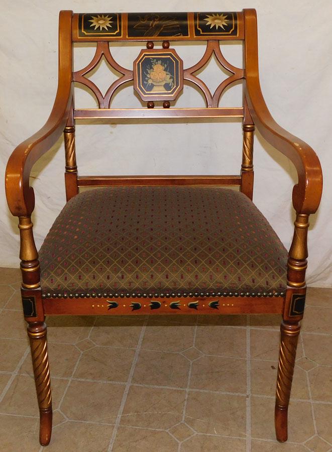 Contemporary Paint Decorated Arm Chair (1 of 4)