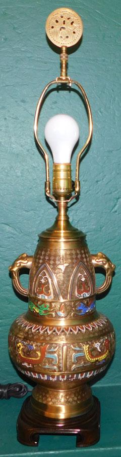 Champleve Urn Made Into Lamp (1 of 4)