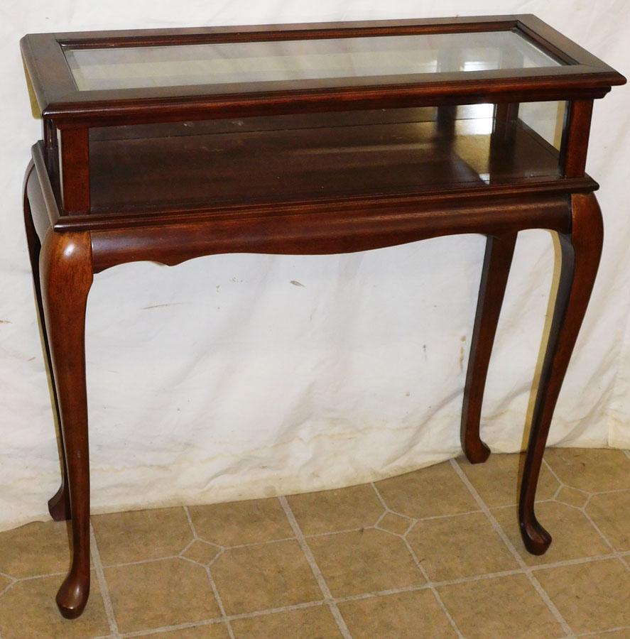 Cherry Bevel Glass Lift Top QA Style Vitrine by Butler (1 of 4)