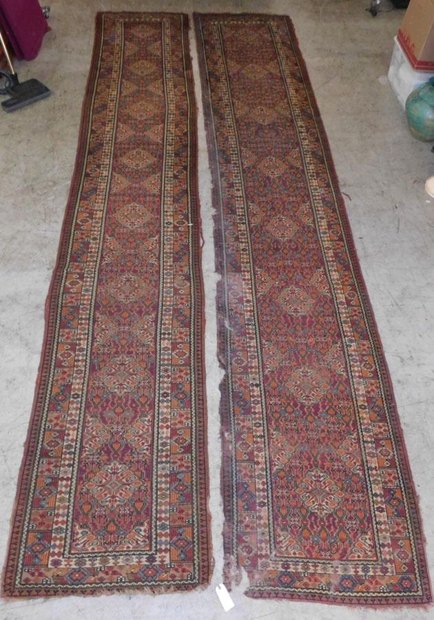 (2) 3' x 16' 5" Antique Handmade Oriental Rugs (1 of 15)