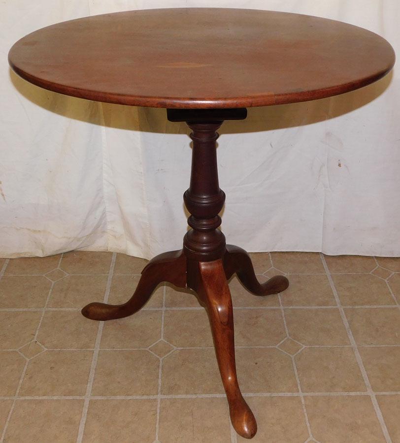 19th C Mahogany Tea Table with Bird Cage (1 of 4)