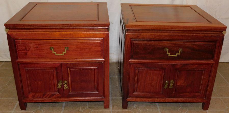Pair of Chinese Rosewood Night Stands (1 of 5)