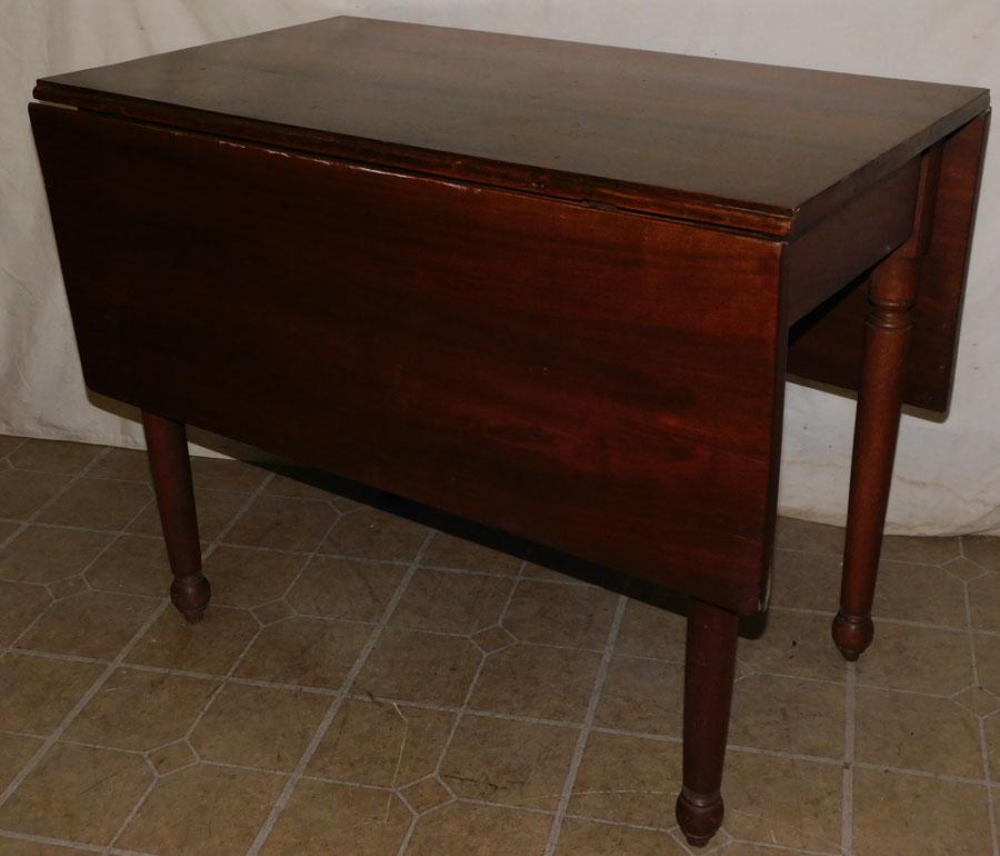 19th C Walnut Sheraton Drop-Leaf Table (1 of 4)