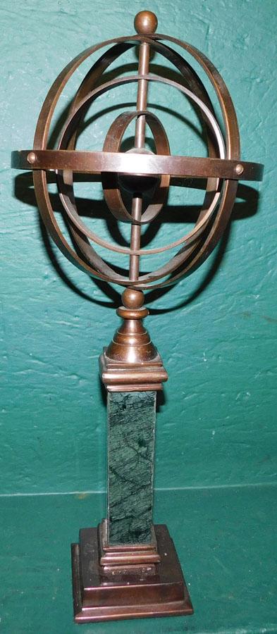 Bronze & Marble Armillary Sphere (1 of 2)