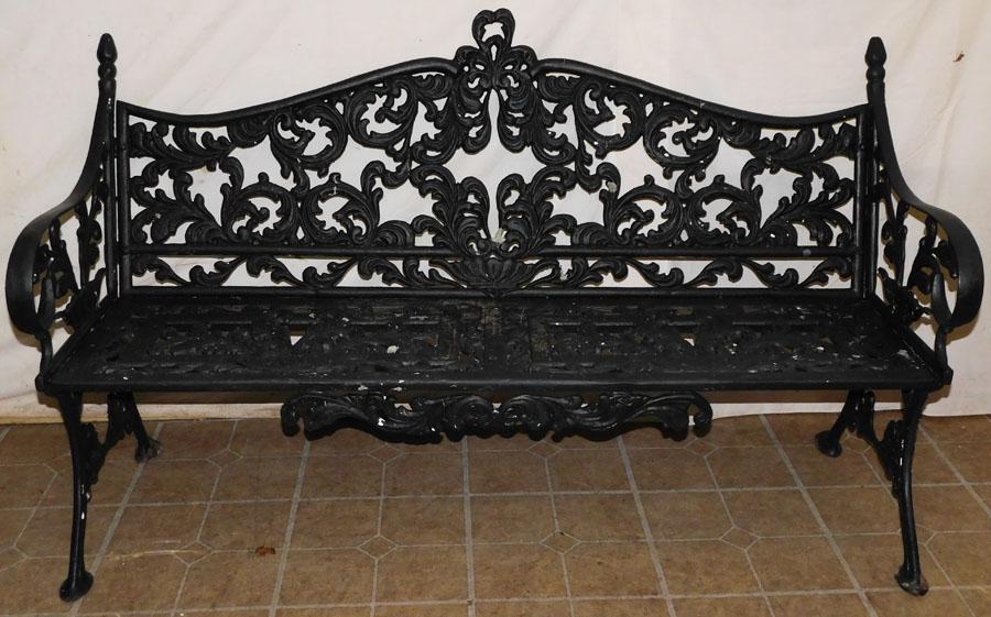 Painted Cast Aluminum Bench (1 of 6)
