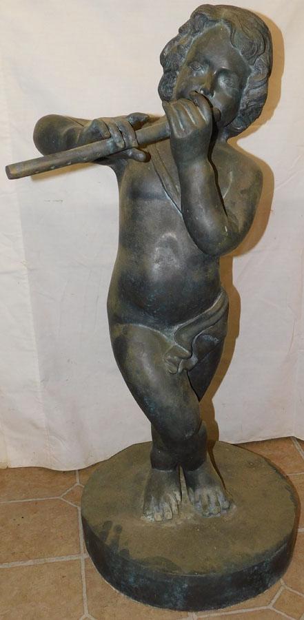 Bronze Cupid Yard Statue (1 of 4)