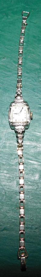 Tested 14KT White Gold Hamilton Lady's Diamond Watch (1 of 2)