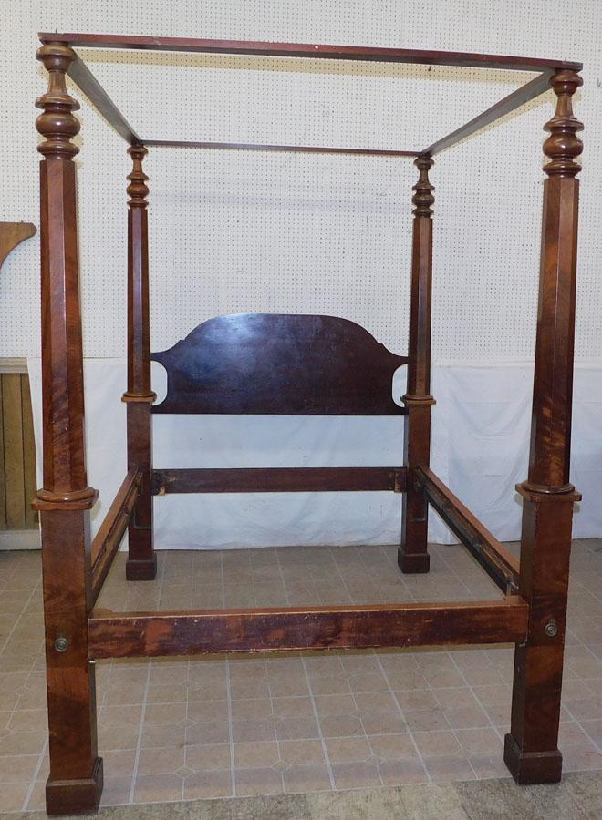 19th C Empire mahogany full size bed. (1 of 5)