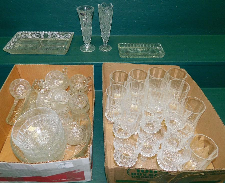 Lot of Press Glass, Crystal Waters, & Wines (1 of 4)
