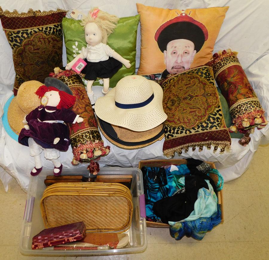 Lot of Vint. Clothing, Dolls,Purses, Pillows, Hats, & (1 of 8)