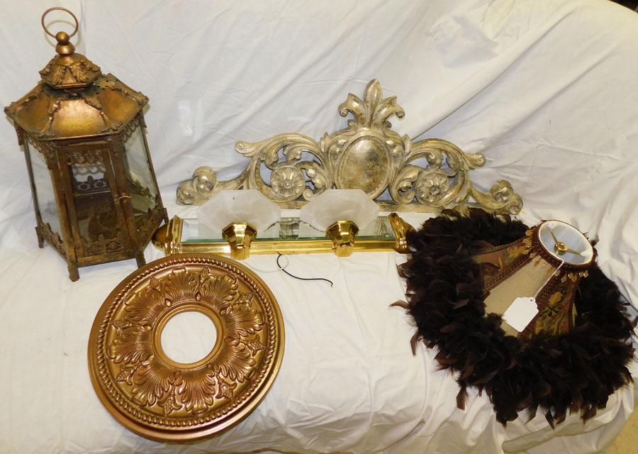 Hanging Lantern, 2 Wall Hangings, Lamp Shade, & Sconce (1 of 3)