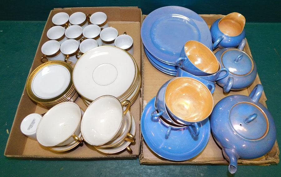 Porcelain Tea Set & Cups/Saucers: Porcelain Tea Set & Cups/Saucers.