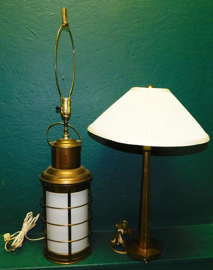 Brass Lamp & Gilt Metal Lantern Lamp (1 of 3)