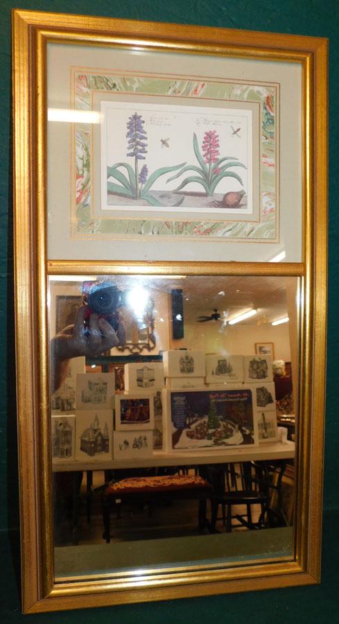 Small Gilt Frame Trumeau Mirror (1 of 2)