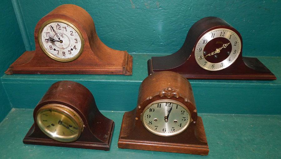 Lot of 4 Head & Shoulder Mantel Clocks (1 of 1)