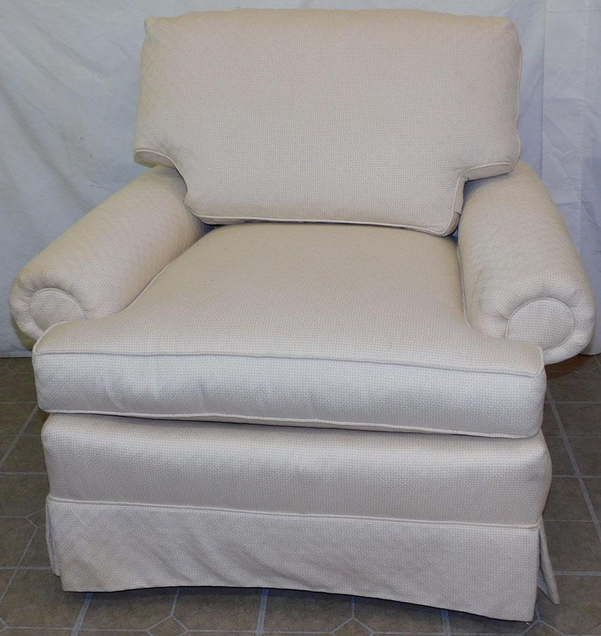 Upholstered Club Chair by Hilary's Interiors Raleigh,: Upholstered Club Chair by Hilary's Interiors Raleigh, NC. 30" H