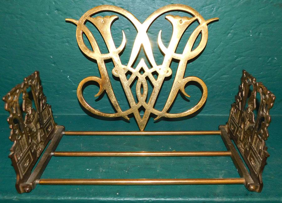 CW Brass Trivet & Adjustable Brass Book Stand (1 of 3)