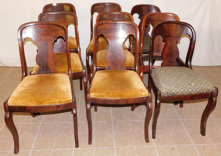 9 Antique Mahogany Victorian Side Chairs (1 of 6)