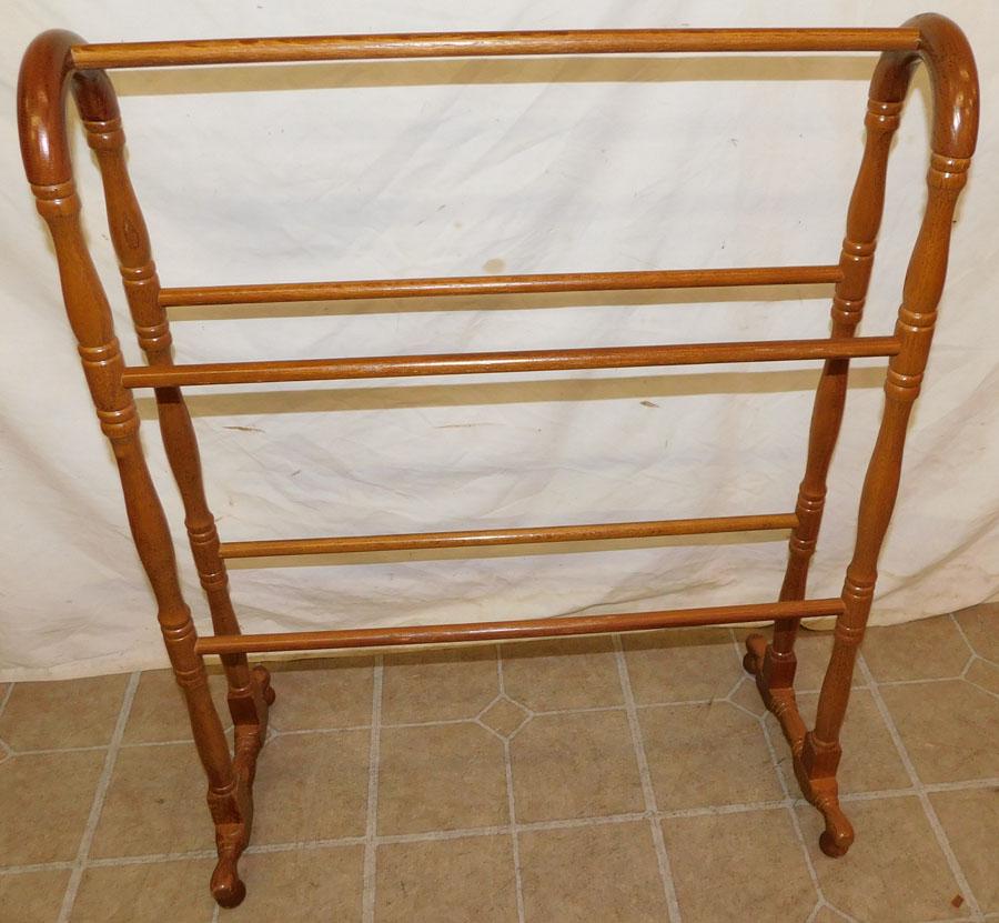 Oak Blanket Holder: Oak Blanket Holder. 25" W 12" D 32" H