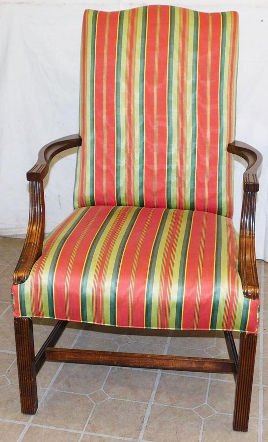 Cherry Upholstered  Library Chair (1 of 3)