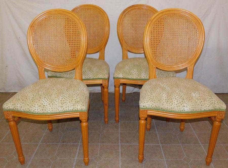Set 4 Caned Back Chairs (1 of 3)