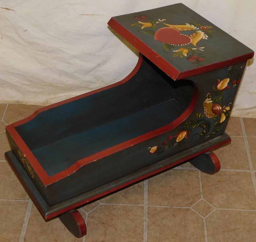 Painted Doll Cradle (1 of 4)