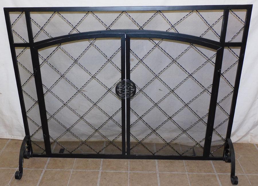 Mesh Wrought Iron Fire Screen (1 of 4)