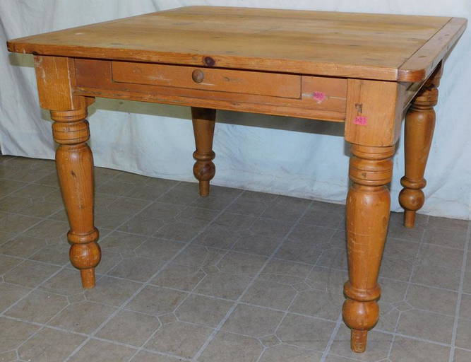 Pine Kitchen Table With Drawer Dec 08, 2021 Langston Auction