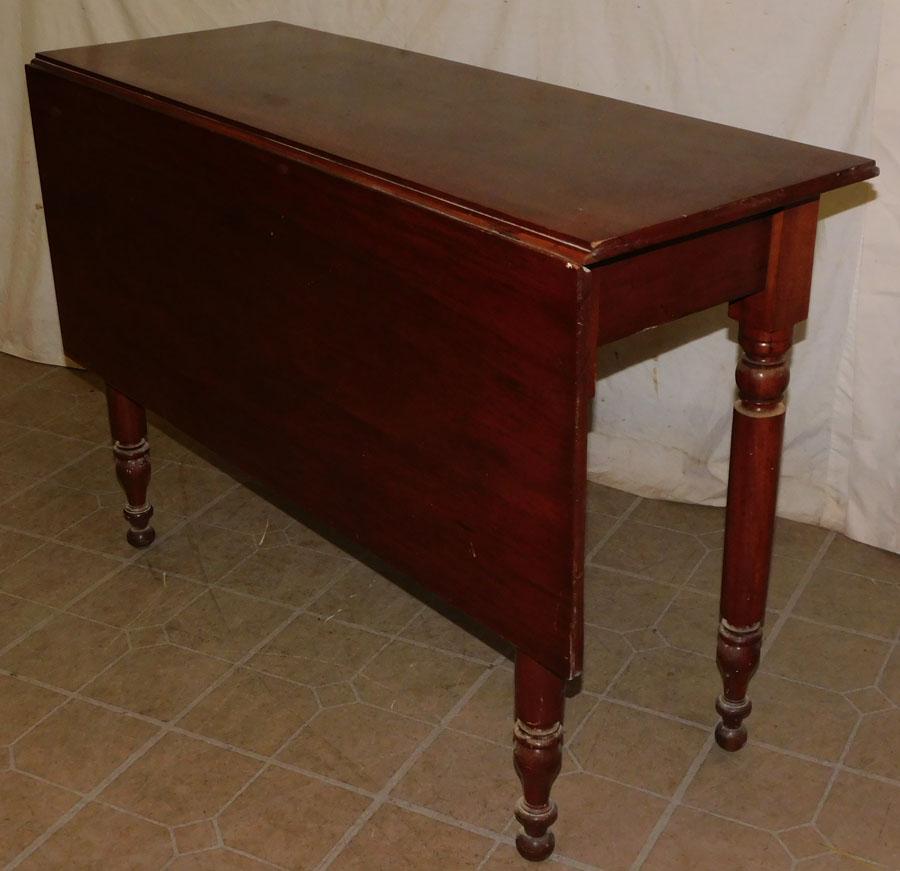 19th C Cherry Drop Leaf Table ( Missing Leaf) (1 of 2)