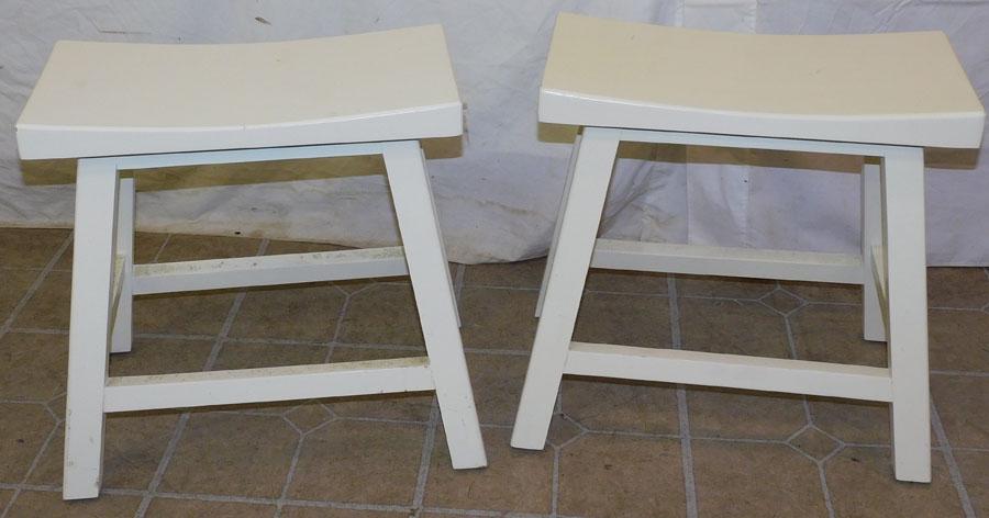 Pair Painted Stools (1 of 2)